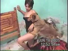 This fabulous hardcore zoophilia sex video features a stunning aged ho screwing a dog